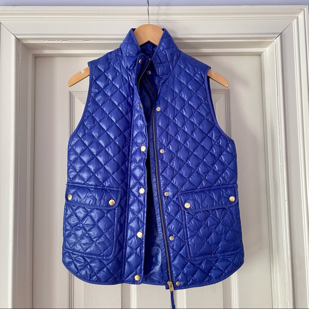 J. Crew Quilted Blue Vest